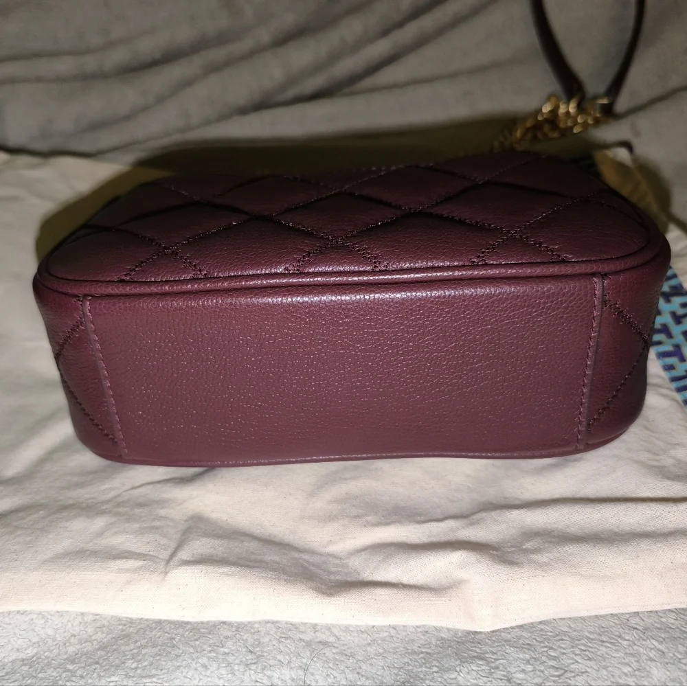 Tory Burch Willa Mini Top Handle Bag Burgundy